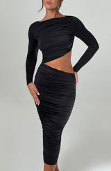 Rylee Midi Dress - Black Dress Babyboo Fashion Premium Exclusive Design