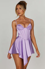 Saffron Playsuit - Purple Playsuit Babyboo Fashion Premium Exclusive Design