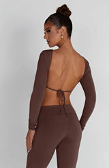 Sahra Top - Chocolate Tops Babyboo Fashion Premium Exclusive Design