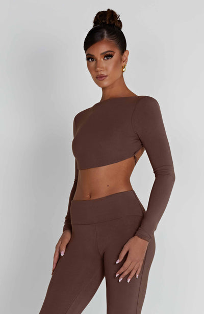 Sahra Top - Chocolate Tops Babyboo Fashion Premium Exclusive Design