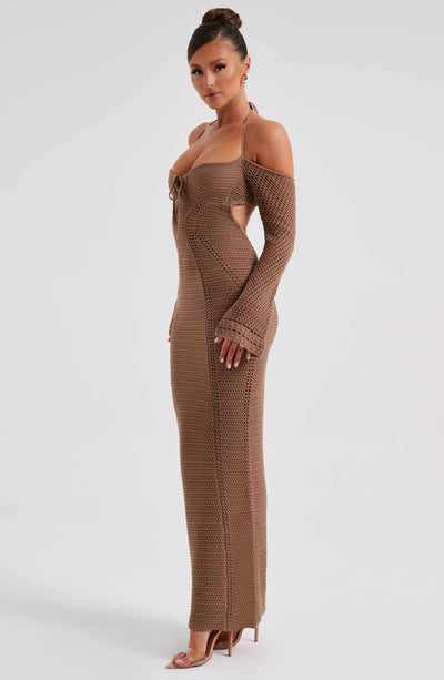 Samariah Maxi Dress - Chocolate Dress Babyboo Fashion Premium Exclusive Design