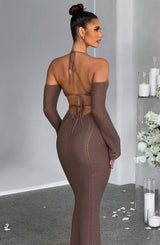 Samariah Maxi Dress - Chocolate Dress Babyboo Fashion Premium Exclusive Design