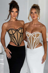 Santanna Corset - Ivory/Nude Tops Babyboo Fashion Premium Exclusive Design