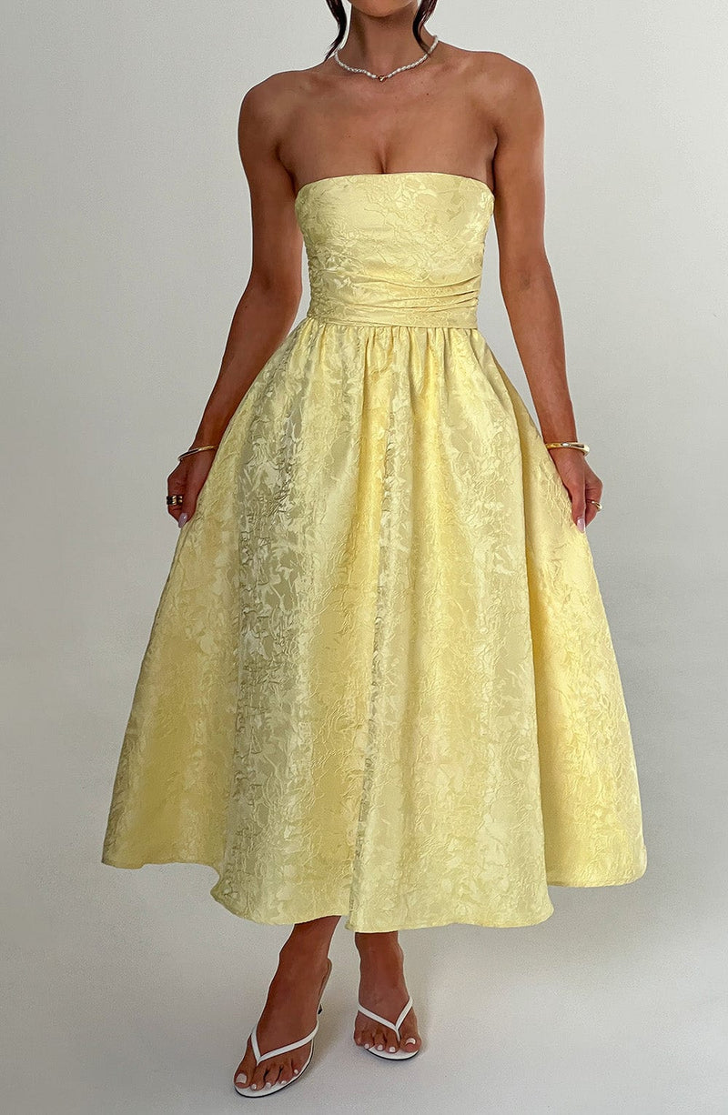 Saoirse Midi Dress - Lemon Dress Babyboo Fashion Premium Exclusive Design