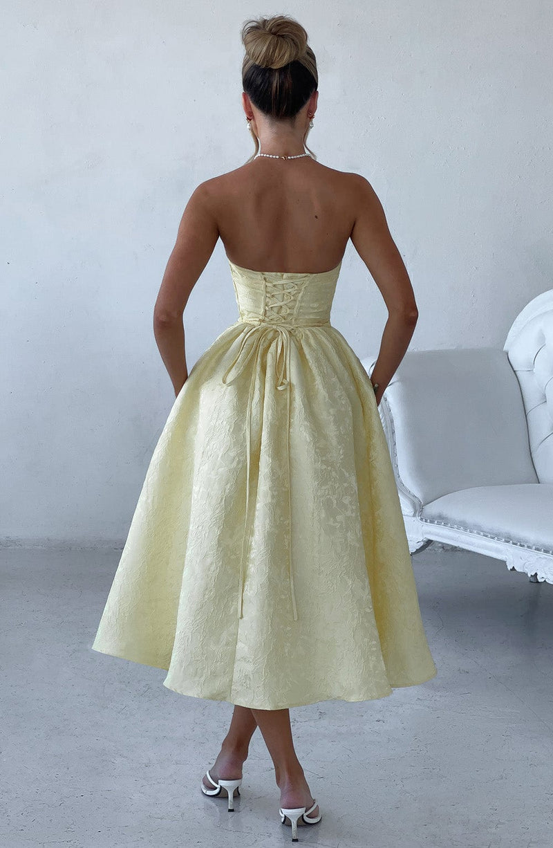 Saoirse Midi Dress - Lemon Dress Babyboo Fashion Premium Exclusive Design