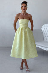 Saoirse Midi Dress - Lemon Dress XS Babyboo Fashion Premium Exclusive Design