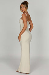 Saskia Maxi Dress - Cream Dress Babyboo Fashion Premium Exclusive Design