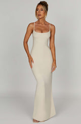 Saskia Maxi Dress - Cream Dress XS Babyboo Fashion Premium Exclusive Design