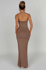 Saskia Maxi Dress - Mocha Dress Babyboo Fashion Premium Exclusive Design