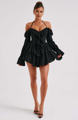 Savanna Playsuit - Black Playsuit Babyboo Fashion Premium Exclusive Design