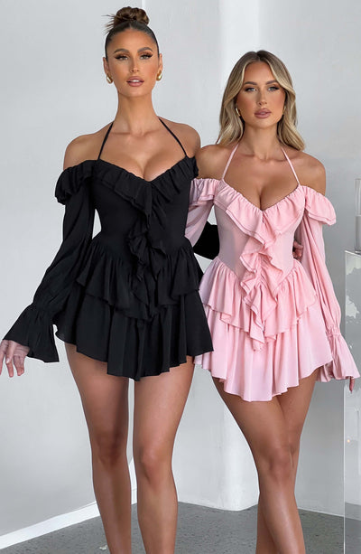 Savanna Playsuit - Black Playsuit Babyboo Fashion Premium Exclusive Design