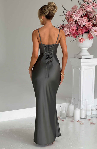 Shae Maxi Dress - Charcoal Dress Babyboo Fashion Premium Exclusive Design