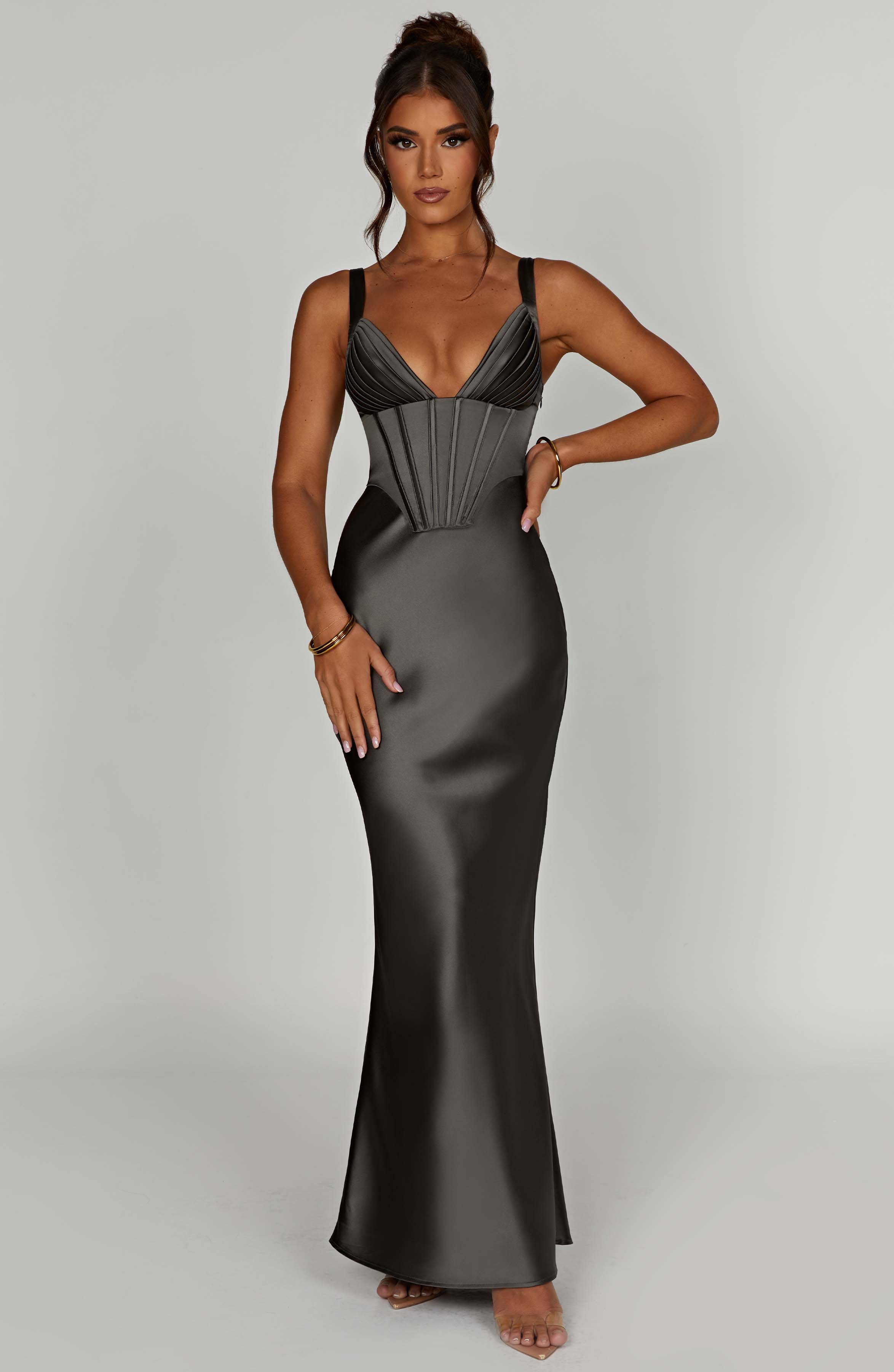 Shae Maxi Dress - Charcoal – BABYBOO