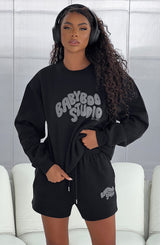 Studio Sweater - Black/Charcoal Tops Babyboo Fashion Premium Exclusive Design