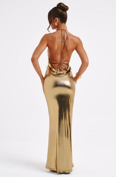 Shop Formal Dress - Talisa Maxi Dress - Gold secondary image