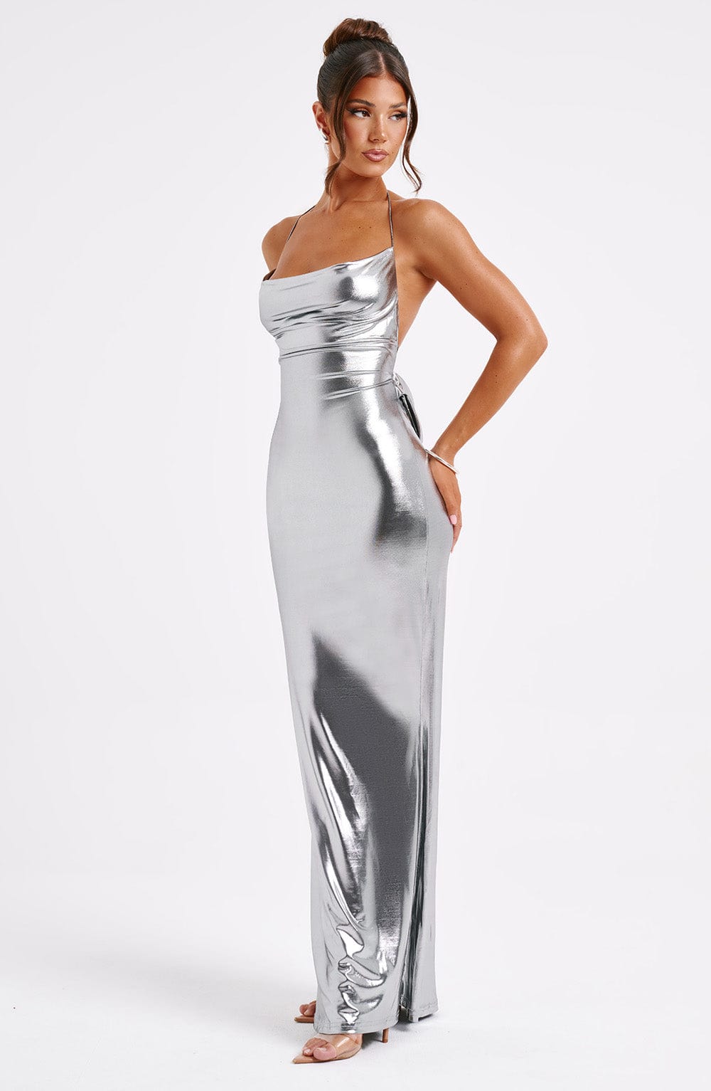 Talisa Maxi Dress - Gunmetal – BABYBOO