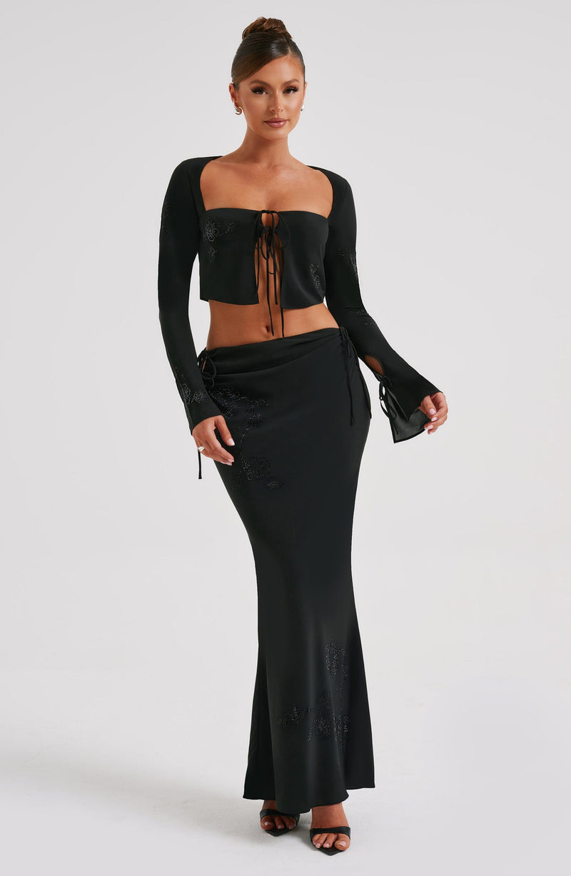 Tana Maxi Skirt - Black Skirt XS Babyboo Fashion Premium Exclusive Design