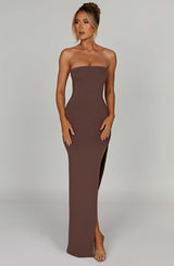 Teyana Maxi Dress - Chocolate Dress Babyboo Fashion Premium Exclusive Design