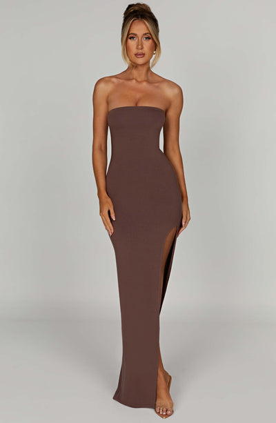 Teyana Maxi Dress - Chocolate Dress Babyboo Fashion Premium Exclusive Design