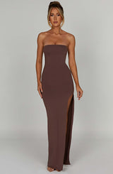 Teyana Maxi Dress - Chocolate Dress Babyboo Fashion Premium Exclusive Design