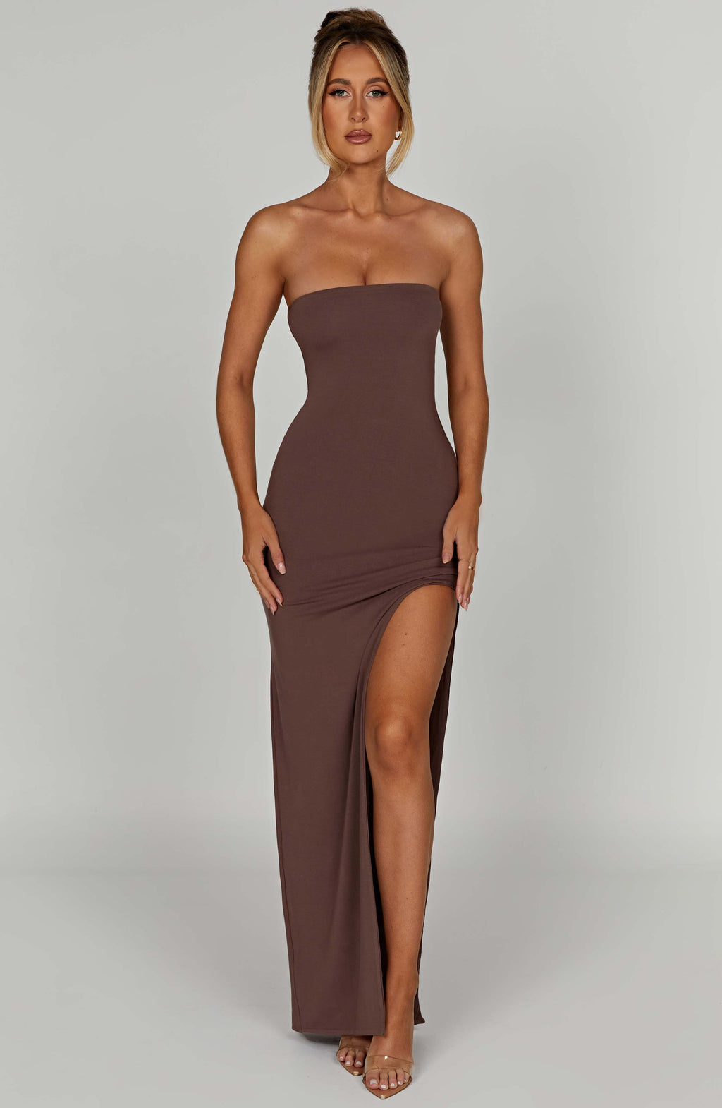 Teyana Maxi Dress - Chocolate – BABYBOO