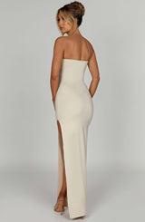 Teyana Maxi Dress - Cream Dress Babyboo Fashion Premium Exclusive Design