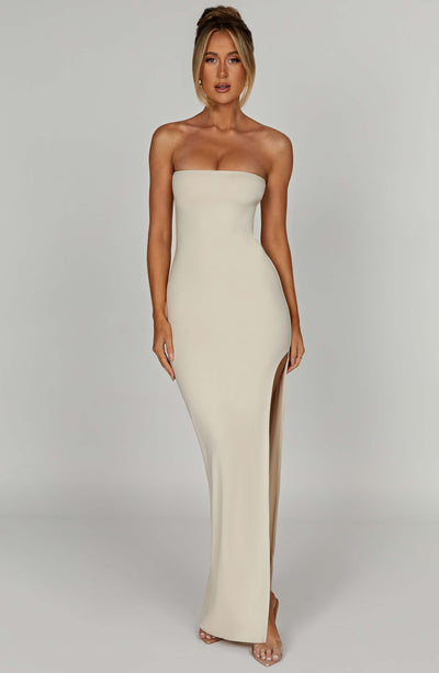 Teyana Maxi Dress - Cream Dress Babyboo Fashion Premium Exclusive Design