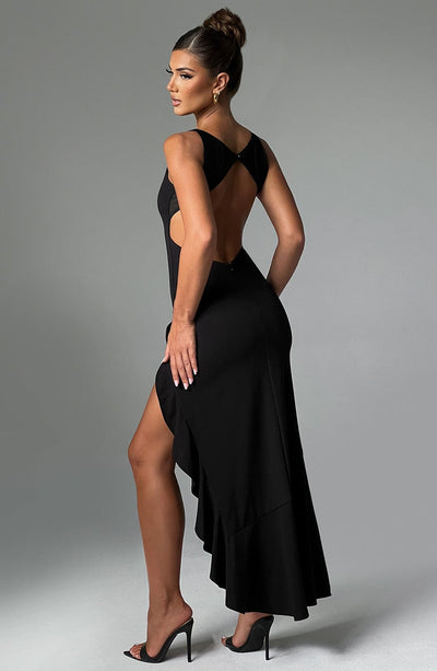 Shop Formal Dress - Theadora Maxi Dress - Black fourth image