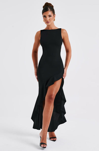 Shop Formal Dress - Theadora Maxi Dress - Black fifth image