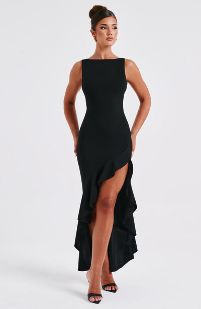 Shop Formal Dress - Theadora Maxi Dress - Black sixth image