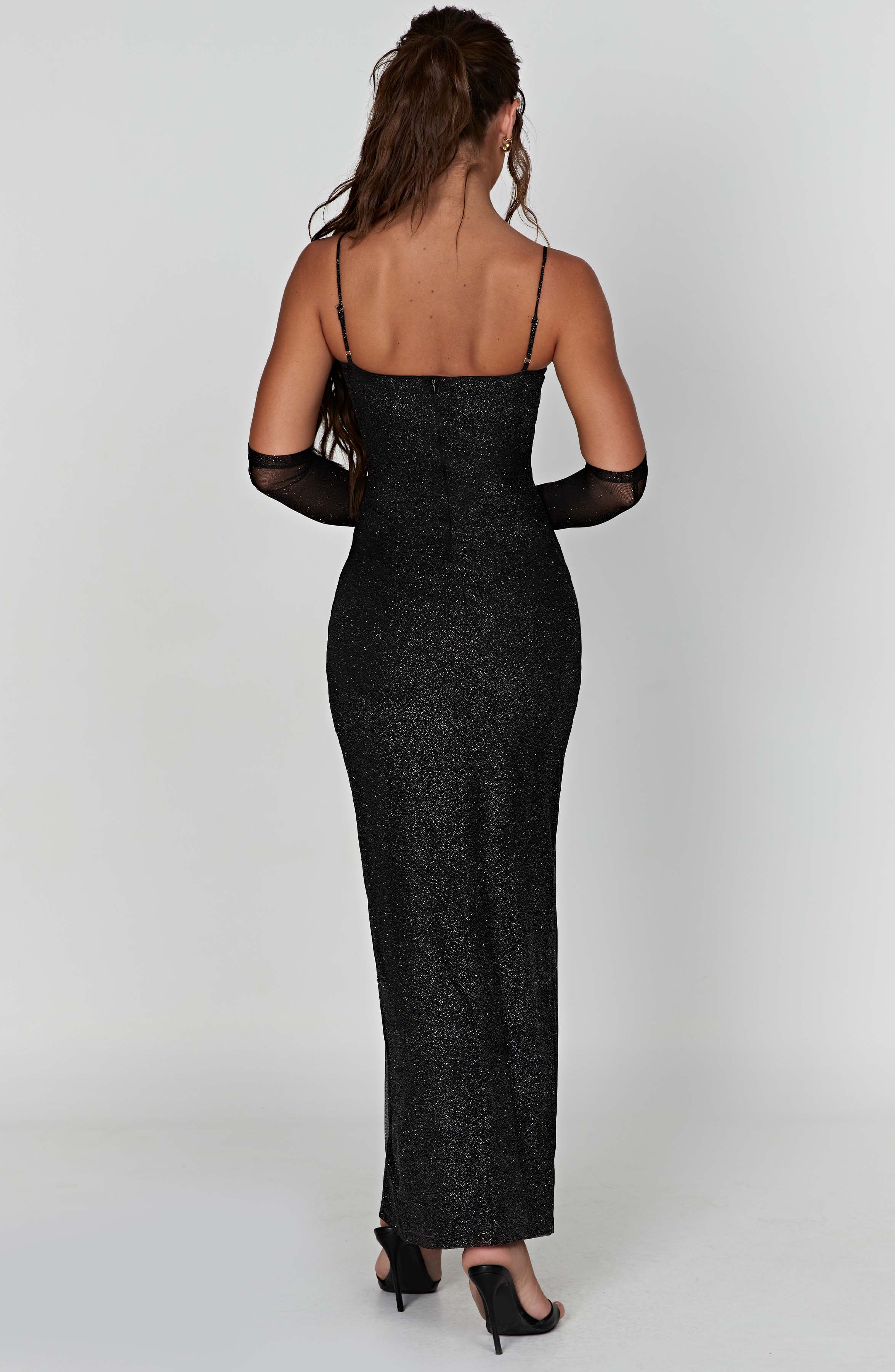 Trixie Maxi Dress - Black Sparkle – BABYBOO