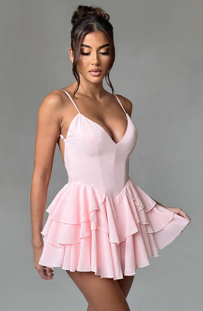 Veena Playsuit - Blush Dress Babyboo Fashion Premium Exclusive Design