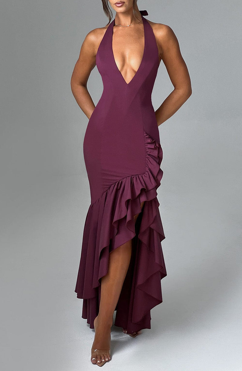 Veronique Maxi Dress - Cherry Lacquer Dress Babyboo Fashion Premium Exclusive Design