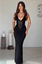 Xanthe Maxi Dress - Black Dress Babyboo Fashion Premium Exclusive Design