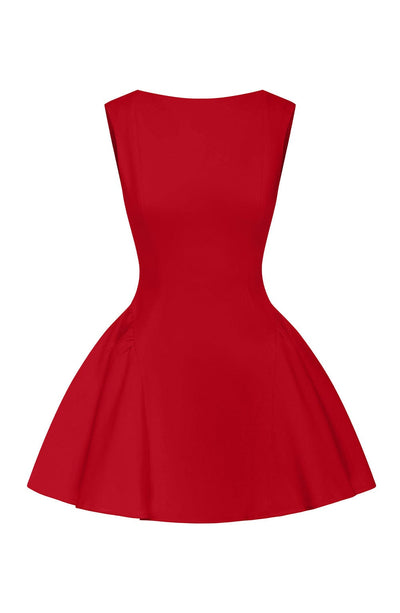 Yalina Mini Dress - Red Dress Babyboo Fashion Premium Exclusive Design