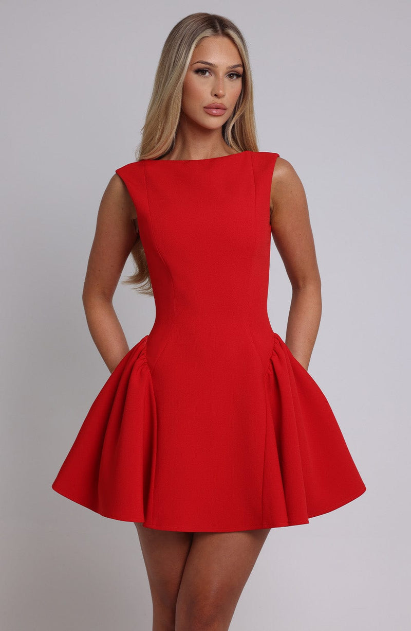 Yalina Mini Dress - Red Dress Babyboo Fashion Premium Exclusive Design