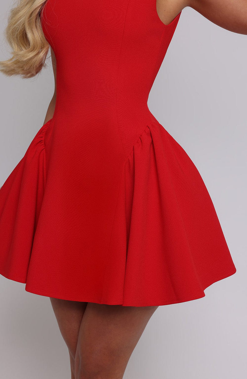 Yalina Mini Dress - Red Dress Babyboo Fashion Premium Exclusive Design