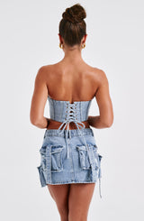 Yasie Corset - Blue Tops Babyboo Fashion Premium Exclusive Design