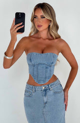 Yasie Corset - Blue Tops XS Babyboo Fashion Premium Exclusive Design