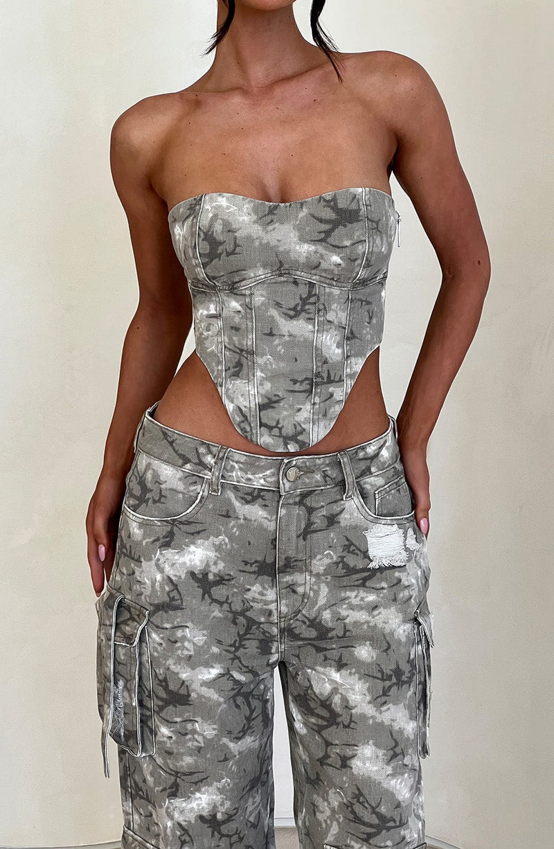 Yasie Corset - Camo Print Tops Babyboo Fashion Premium Exclusive Design