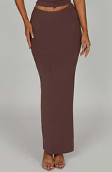 Yazmin Maxi Skirt - Chocolate Skirt Babyboo Fashion Premium Exclusive Design