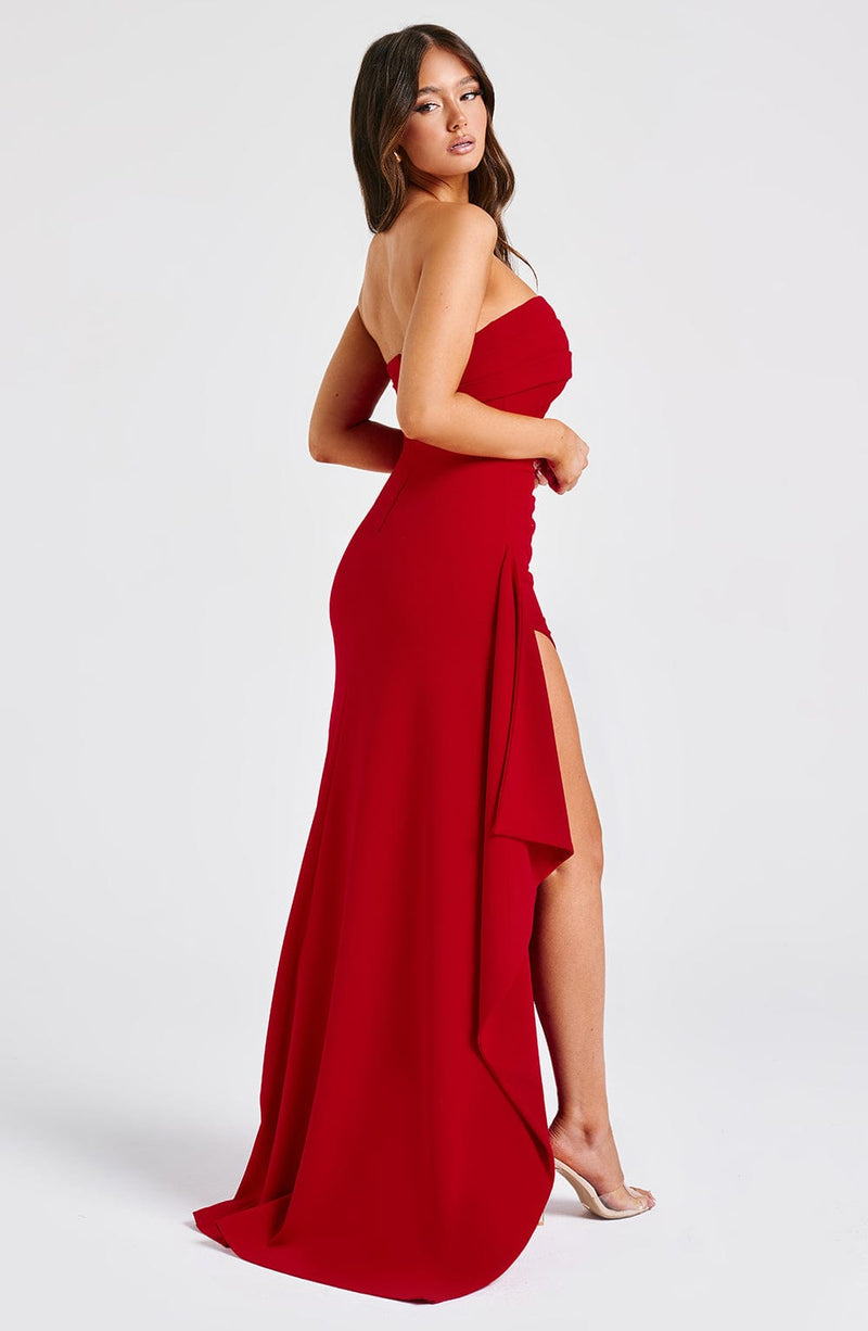 Zafira Maxi Dress - Red – BABYBOO