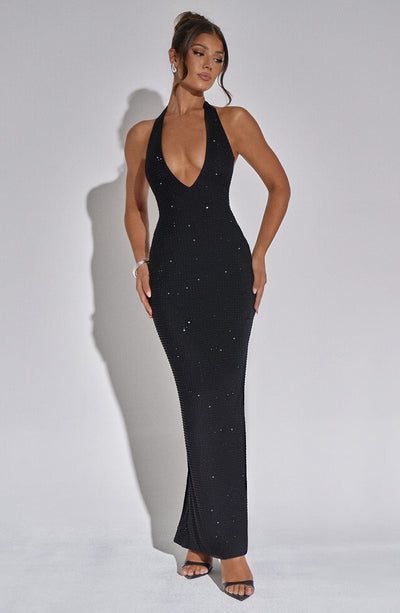 Shop Formal Dress - Zayde Maxi Dress - Black third image