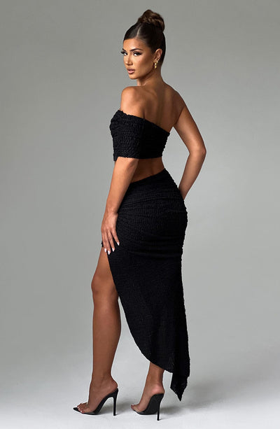 Zina Midi Skirt - Black Skirt Babyboo Fashion Premium Exclusive Design