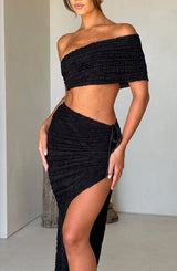 Zina Midi Skirt - Black Skirt Babyboo Fashion Premium Exclusive Design