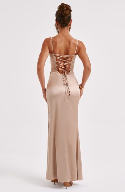 Zola Maxi Dress - Champagne Dress Babyboo Fashion Premium Exclusive Design