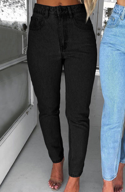 Shape Black High Waist Mom Jeans