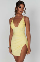 Aura Mini Dress - Lemon Dress Babyboo Fashion Premium Exclusive Design