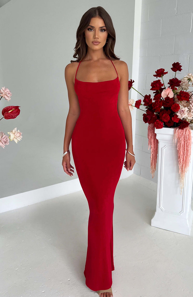 Malika Maxi Dress - Red – BABYBOO